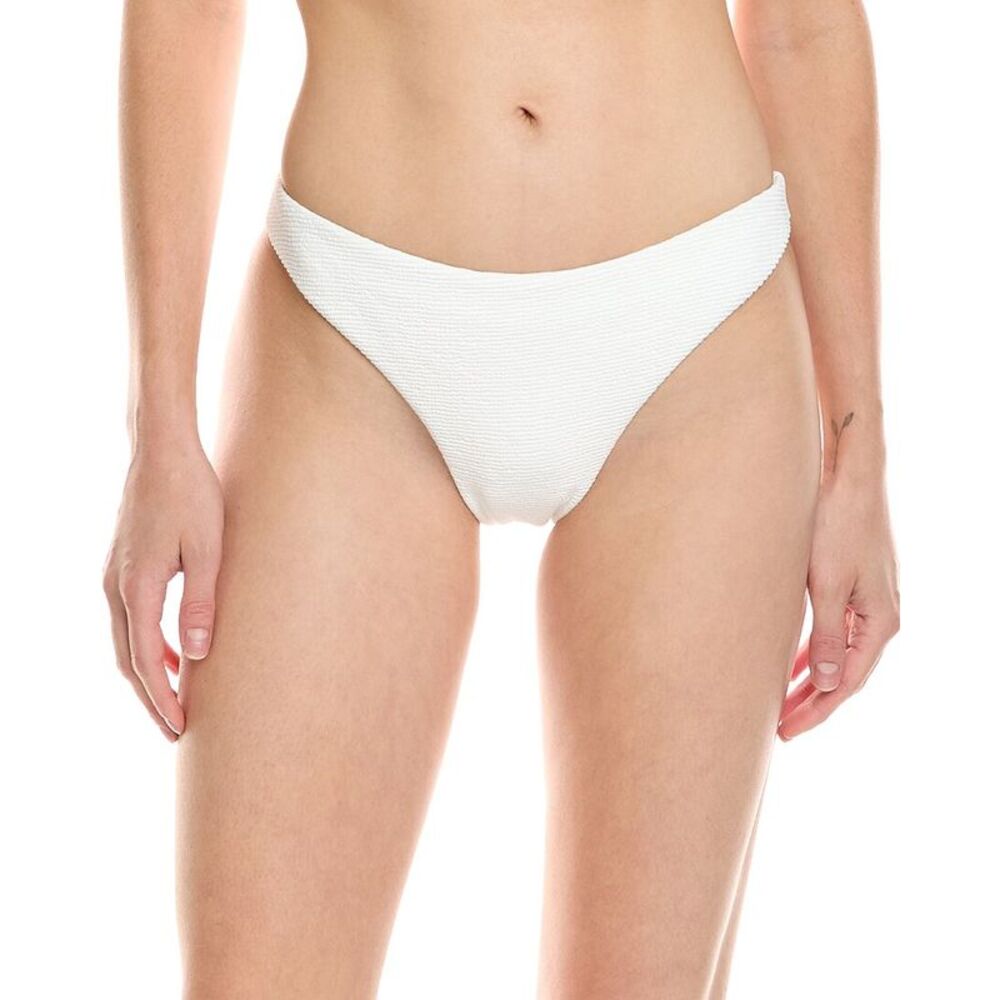 Milly Womens  Margot Solid Texture Bikini Bottom, White